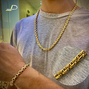 Conjuntos de Corrente e Pulseiras em Ouro 18k