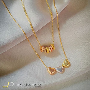 Modelos Exclusivos com as 3 cores do Ouro 18k Amarelo, Branco e Rosê