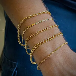 Pulseiras Cartier, Piastrine, 3 por 1, Groumet e Cordão Bahiano em Ouro 18k